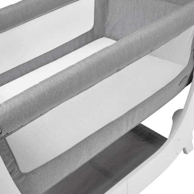 Shnuggle Air betræk til bedside crib dove grey