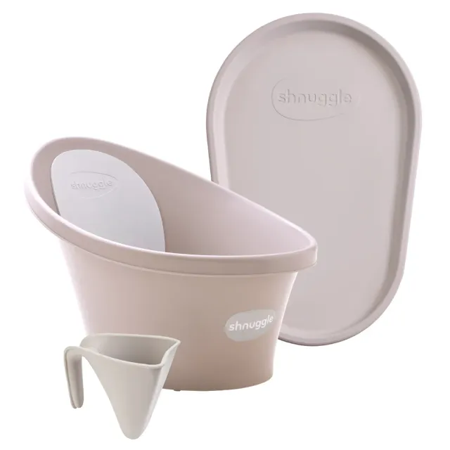 Shnuggle Baby Bath puslesæt taupe med badekar